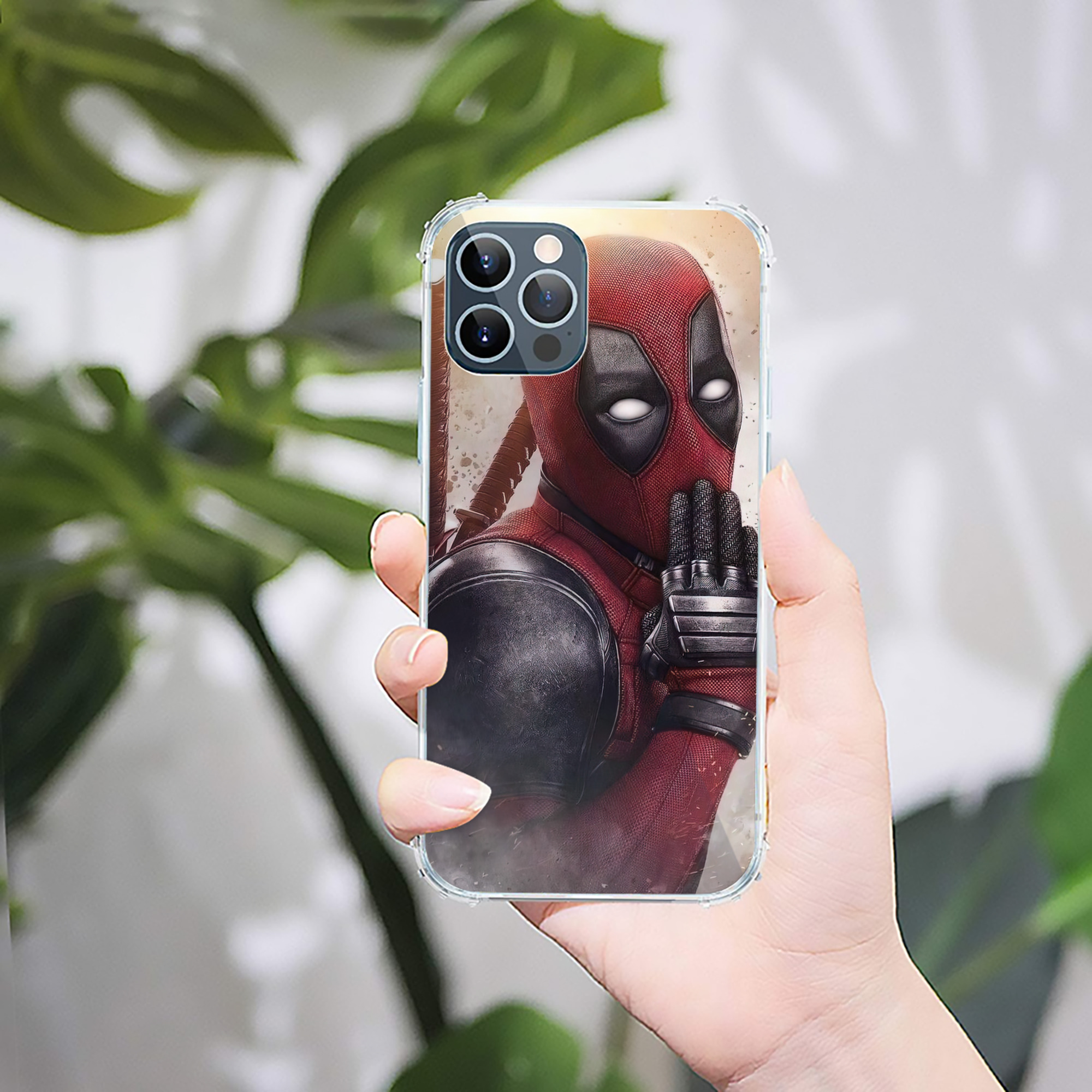 （画像用） Deadpool デッドプール 【iPhone 12シリーズ対応】透明スマホケース（クリアソフトケース）